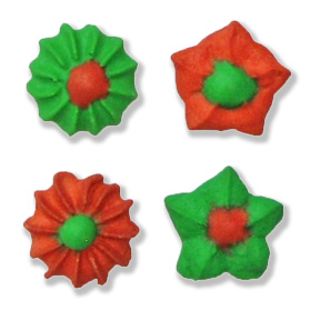 1/2" Christmas Flower Royal Icing Assortment ~ 1,000 Count