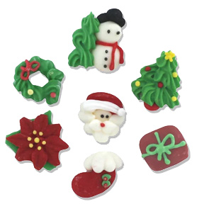 1/2" - 1" Mini Christmas Royal Icing Assortment ~ 168 Cout
