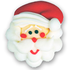 Santa with Red Cheeks ~ 1-3/8"