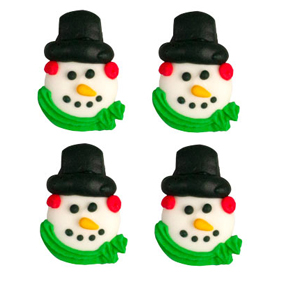 Tiny Snowman Head with Hat ~ 3/4"