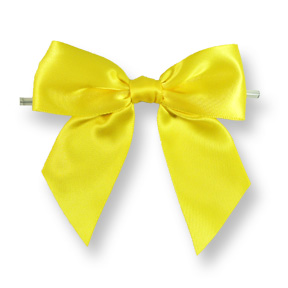 Extra Large Yellow Bow on Twistie ~ 50 Count