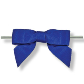 Large Royal Blue Grosgrain Bow on Twistie ~ 100 Count