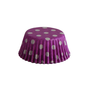 Purple Mini Cup with White Polka Dots ~ 500 Count