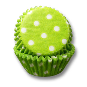 Lime Green Mini Cup with White Polka Dots ~ 500 Count