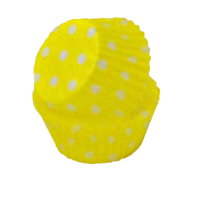Yellow Mini Cup with White Polka Dots ~ 500 Count