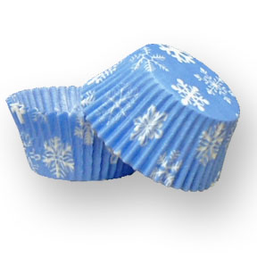 Blue Cup with Printed Snowflakes ~ 2" x 1-1/4" ~ 500 Count