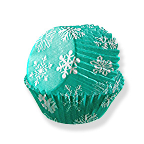 Green Cup with Snowflake Print ~ 2" x 1-1/4" ~ 500 Count