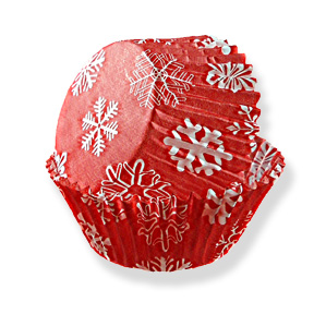 Red Cup with Snowflake Print ~ 2" x 1-1/4" ~ 500 Count