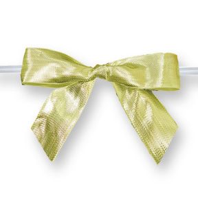 Medium Gold Lame Bow on Twistie ~ 100 Count