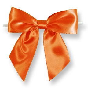 Extra Large Orange Bow on Twistie ~ 50 Count