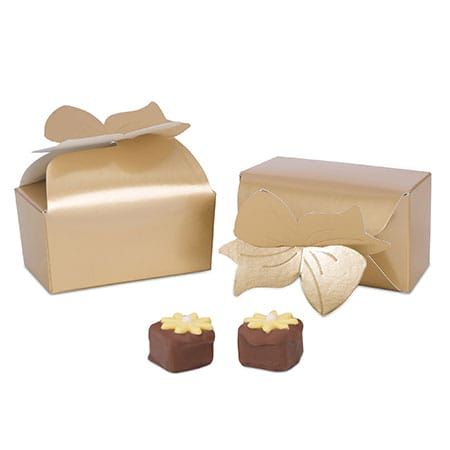 Large Gold Bow Box ~ 25 Count