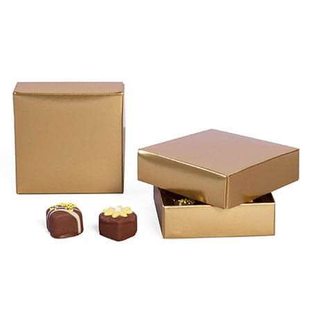 Gold 3 oz Square 1 Layer Cover ~ 25 Count