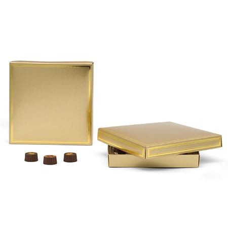 Gold 16 oz Square Cover with Gold Border ~ 250 Count