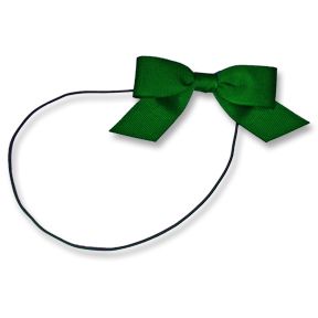Forest Green 3-1/4" Grosgrain Bow on Matching Loop