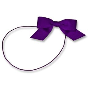 Purple 3-1/4" Grosgrain Bow on Matching Loop