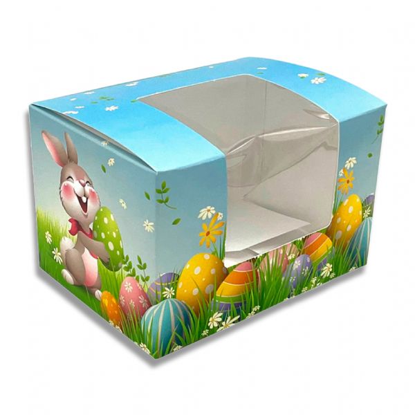 1 lb Eggs & Bunny Print Egg Box with Window ~ 25 Count