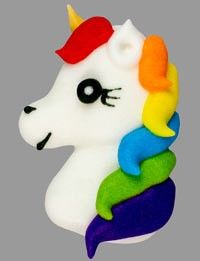Rainbow Unicorn Heads  1-1/2"