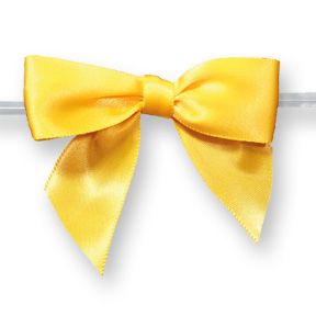 Large Yellow Gold Bow on Twistie ~ 100 Count