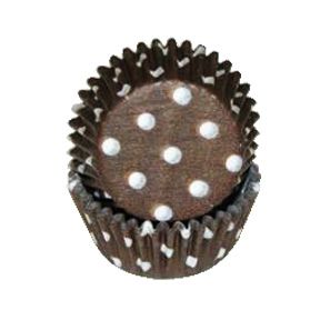 Brown Mini Cup with White Polka Dots ~ 500 Count