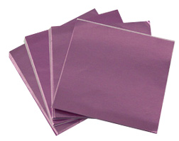 5" Foil Squares ~ Lavender