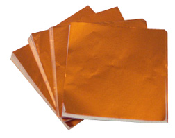 4" Orange Foil Squares ~ 500 Count