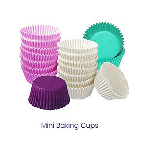 Mini Baking Cups ~ 1-3/8" Base x 3/4" Wall