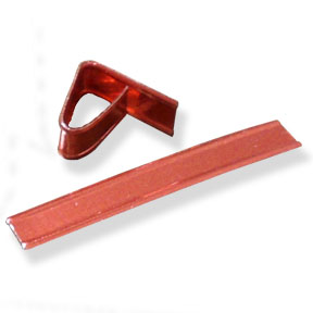 Metallic Red Clip Ties ~ 2"