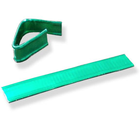 Metallic Green Clip Ties ~ 2"