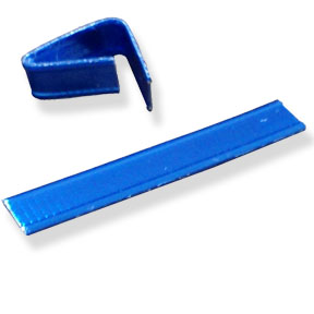 Metallic Blue Clip Ties ~ 2"