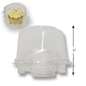 Standard 1PC Cupcake/Muffin Hinged Tray ~ 300 Count