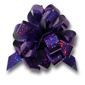 Holographic Purple Pull Bow