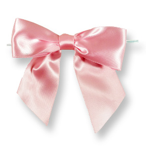 Extra Large Light Pink Bow on Twistie ~ 50 Count