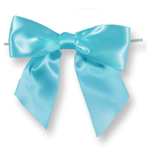 Extra Large Turquoise Bow on Twistie ~ 50 Count