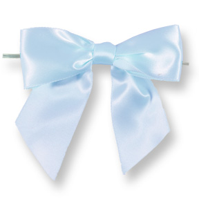 Extra Large Light Blue Bow on Twistie ~ 50 Count