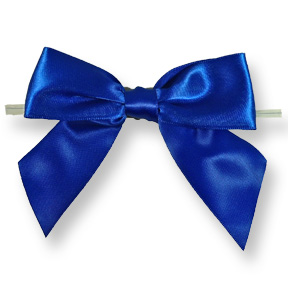 Extra Large Royal Blue Bow on Twistie ~ 50 Count