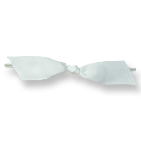 White Twisted Grosgrain Ribbon ~ 4" Bow