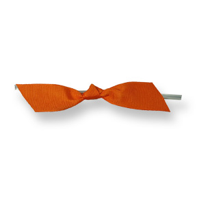 Orange Twisted Grosgrain Ribbon ~ 4" Bow
