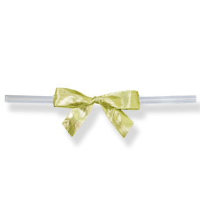 Small Gold Lame Bow on Twistie ~ 250 Count