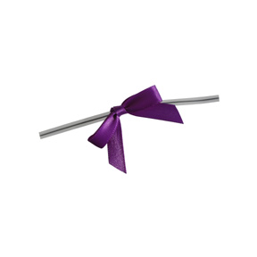 Small Purple Bow on Twistie ~ 250 Count