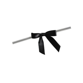 Small Black Bow on Twistie ~ 250 Count