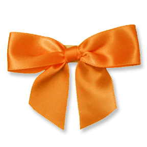 Orange Self Adhesive Bow