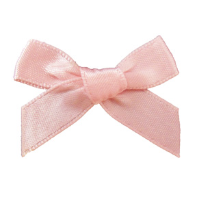 3/8" Pink Satin Ribbon Bows ~ 1-3/4" Head