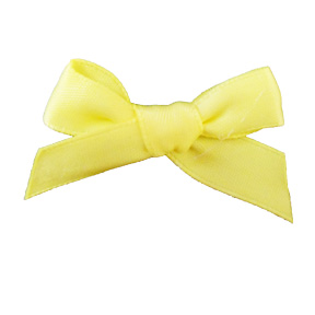 3/8" Yellow Satin Ribbon Bows ~ 1-3/4" Head