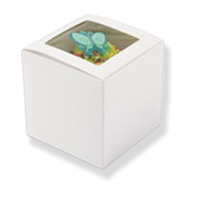 Small White Cupcake Box with Square Window ~ 250 Count