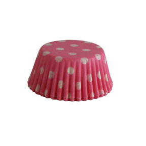 Pink Mini Cup with White Polka Dots ~ 500 Count