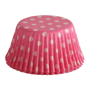 Pink Standard Cup with White Polka Dots ~ 500 Count