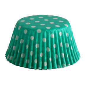 Green Cup with White Polka Dots ~ 2" x 1-1/4" ~ 500 Count
