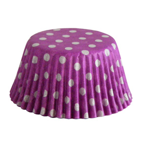Purple Standard Cup with White Polka Dots ~ 500 Count