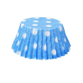 Light Blue Mini Cup with White Polka Dots ~ 500 Count