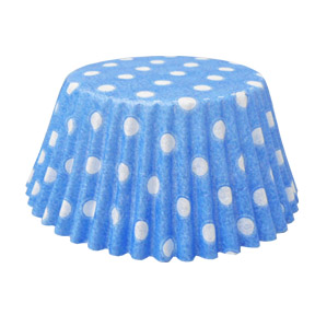 Light Blue Standard Cup with White Polka Dots ~ 500 Count